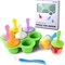 Silicone Popsicle Molds, Ice Pop Molds, Storage Container for Homemade Food, Kids Ice Cream DIY Pop Molds - BPA Free (Green)